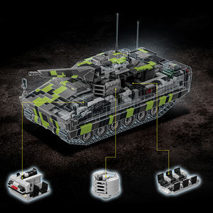 Tanque de Infantería LYNX IFV de <span class=keywords><strong>Alemania</strong></span>, Equipo Militar, Juego de Bloques de Construcción de <span class=keywords><strong>Guerra</strong></span>, Juguete Realista Alemán, Modo de Vehículo Blindado - Product Image 4