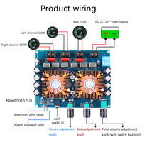 TDA7498E 2.1 canaux haute puissance 160W * 2 + 220V carte amplificateur numérique Genre Subwoofer Module avec PCB & PCBA