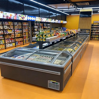 Congelador tipo Isla para Supermercado con Control Digital, Compresor Secop, Diseño Flexible para Heladería y Supermercado