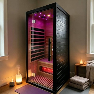 Sauna infrarouge en bois de pruche pour 1 à 2 personnes - Style moderne pour la maison/le <span class=keywords><strong>spa</strong></span>/l'hôtel (OEM pris en charge) - Product Image 1