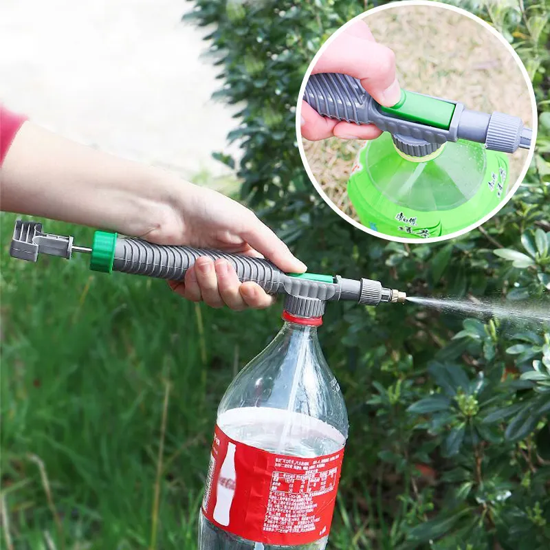 Hochdruckluftpumpe manueller Sprüher einstellbarer Trinkflaschen-Sprüherkopf Düse Gartenbewässerungswerkzeug Sprüher Landwirtschaftswerkzeuge