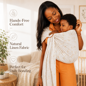 Tela para bebé orientada hacia adelante, anillo de eslinga lateral para niños pequeños, lino grueso Aling Babay Wrap, bolsa para niños pequeños, tela portabebés - Product Image 5