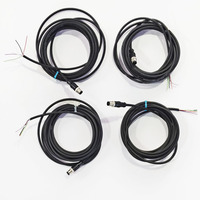 Conector Circular Industrial Blindado Hembra a Terminales de Cableado, Cable Impermeable IP67, Conector M12 de 5 Pines, Arnés de Cableado Código A