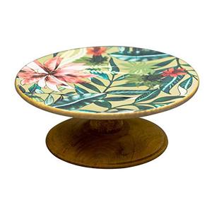Round Acacia Wood and enamel <b>Cake</b> <b>stand</b> for Cupcake Dessert Serving Tray Display <b>Cake</b> <b>Stand</b> kitchenware accessories - Product Image 5