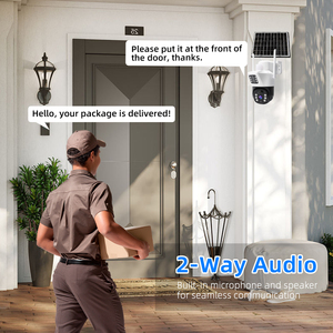 4MP 2K HD 10x Zoom không dây ngoài trời năng lượng mặt trời Powered an ninh ip con người theo dõi 8MP ống kính kép CCTV năng lượng mặt trời PTZ máy ảnh - Product Image 3