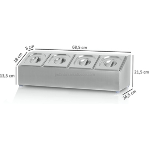 ชั้นวางเครื่องปรุงสแตนเลสสำหรับโต๊ะครัวเชิงพาณิชย์ ชั้นเก็บเครื่องปรุงสำหรับร้านอาหาร บริการจัดเลี้ยง และเตรียมอาหาร - Product Image 2