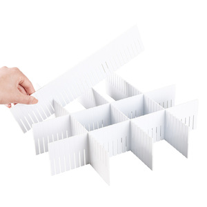 Clothing Organizer Modular Dividers Flexible Storage Drawer Organizers For Socks Underwear Rectangular PP Material Standing Type - Product Image 1