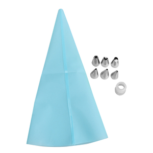 Juego de 8 Boquillas de Acero Inoxidable para Decoración de Pasteles, Herramienta para Decorar Pasteles con Bolsa de Repostería de Silicona - Product Image 4