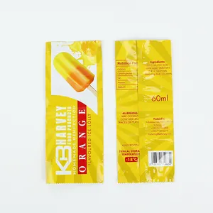 Özel baskı 60ml gıda mango şeftali buz LOLLY dondurma pop popsicle ambalaj çantası