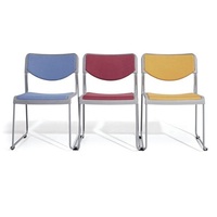 Chaise de formation en plastique sans bras fournie en usine à vente GS-2041B rapide super empilable pour une utilisation au bureau