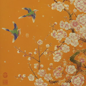 新しい中国風四屏風四季植物花壁掛けアート（リビングルーム＆中庭用） - Product Image 5