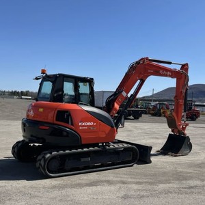 Kubota รถขุด KX080-4ขุดดินขนาดเล็กแบบไม่มีหางเป็นศูนย์8Ton รถขุดไฮดรอลิกเครื่องยนต์ V3307 Kubota สำหรับจัดสวนในเขตเทศบาลเมือง - Product Image 2