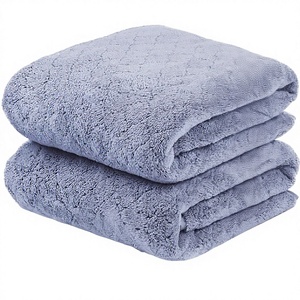 Serviettes de <span class=keywords><strong>bain</strong></span> en microfibre <span class=keywords><strong>ultra</strong></span> douces, super absorbantes, séchage rapide, sans décoloration, couleur unie, lavables en machine, grand ensemble de serviettes de <span class=keywords><strong>bain</strong></span> - Product Image 1