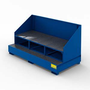 Nouveau réservoir de collecte en acier au carbone 3X1000 LT IBC avec protection contre les éclaboussures capacités de conception horizontales inclinées 20L 100L 500L 2000L - Product Image 1