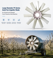 Pale de ventilateur axial P5 à volume d'air élevé, angle réglable, pour la protection contre le gel des grandes surfaces agricoles et le refroidissement des vergers