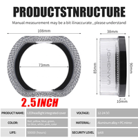 Nouvelles lentilles de projecteur de voiture à LED de 3 pouces 2,5 Angel Eyes 12v Contrôle par application mobile IP67 Étanche Blanc + Jaune Certifié CE Lumière de voiture