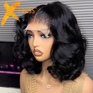 Short bob Body Wave brasiliano Remy Human Hair 5*5 chiusura parrucche allentate <span class=keywords><strong>Wawe</strong></span> lueless parrucca per le donne all'ingrosso 200% densità - Product Image 3