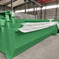 Conteneur à déchets en acier robuste XINTUO avec crochet de levage pour le recyclage des déchets métalliques industriels, haute sécurité, capacité de 800 kg, Shandong