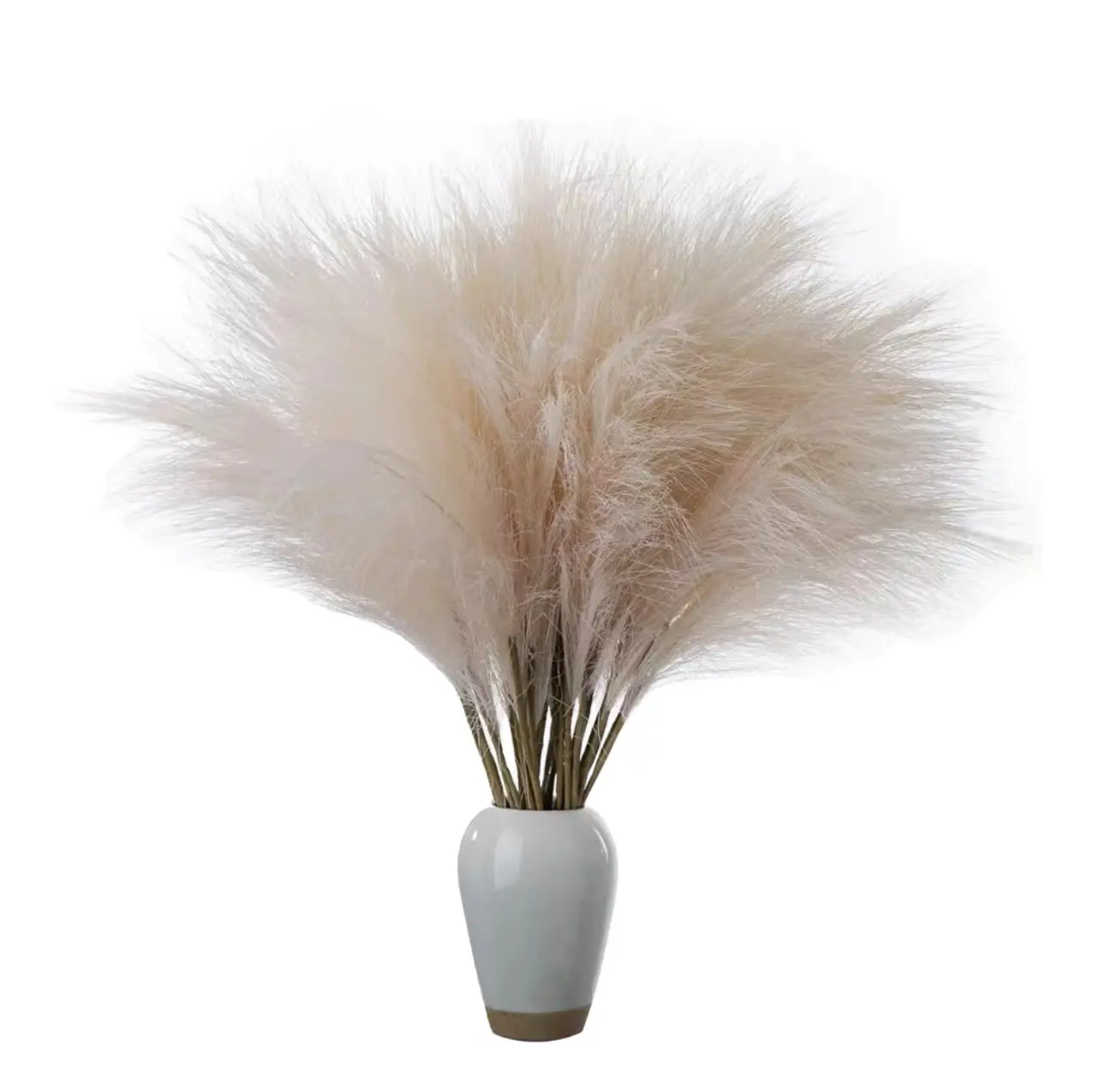 Wholesale Fluffy Large Decorative Supplies Artificial Flower Pampas Grass Artificial Flowers For Wedding Decoration