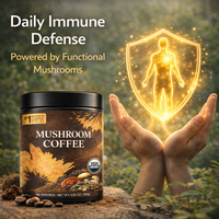 Mélange de café aux champignons naturels de qualité supérieure, boisson de café fonctionnelle instantanée, extrait de 7 champignons, marque privée, vente en gros