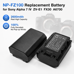 แบตเตอรี่สำรอง NP-FZ100 สำหรับกล้อง <span class=keywords><strong>Sony</strong></span> A9 A7RIII A7III ILCE-7M3 7M4 <span class=keywords><strong>Alpha</strong></span> 7 <span class=keywords><strong>IV</strong></span> <span class=keywords><strong>Alpha</strong></span> 7R IVA มีสินค้าพร้อมส่ง ขายส่งจำนวนมาก - Product Image 2