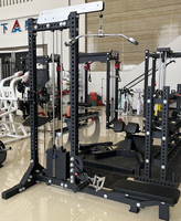 Máquina Comercial de Poleas Altas y Bajas con Doble Cable para Ejercicios de Fuerza de Espalda, 70kg, Cromado