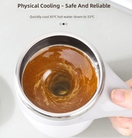 Mug à agitation magnétique automatique en acier inoxydable 304, tasse de mélange électrique pour café et lait
