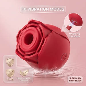 <span class=keywords><strong>Vibratore</strong></span> a Rosa con 10 Frequenze di Suzione per Donne, Stimolatore Clitorideo Impermeabile IPX7 Kovida con Ricarica Magnetica, Sex Toy <span class=keywords><strong>Silenzioso</strong></span> - Product Image 1