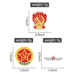Sowjetische Sterne und Flügel Emaille Pin Rote Medaille Brosche Hammer und Sichel Revers Abzeichen Schmuck Geschenk für Freunde und Sammler - Product Image 6