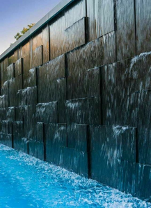 Sculpture de <span class=keywords><strong>fontaine</strong></span> en rideau de cascade en marbre sur mesure - Product Image 4