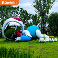 Escultura de Astronauta Bebé de Dibujos Animados Grande, para Decoración de Jardín, Parque o Césped, en Pose de Dormir