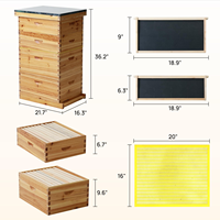 Nouvelle ruche Langstroth complète à deux couches en sapin de Chine, 10 cadres, Menger Bee