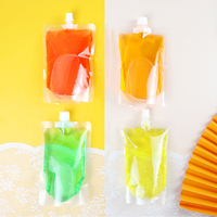 Haute qualité en gros emballage boisson sac jus de fruits poche sacs à main debout transparent boisson bec pochette
