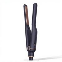Lisseur de cheveux électrique portable à chauffage rapide avec plaque en céramique sablée de 80 mm et revêtement LED, pour usage professionnel, domestique et extérieur