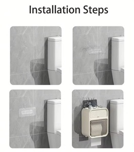 Distributeur de <span class=keywords><strong>papier</strong></span> <span class=keywords><strong>toilette</strong></span> mural adhésif imperméable pour salle de bain, porte-<span class=keywords><strong>papier</strong></span> <span class=keywords><strong>toilette</strong></span> de luxe, boîte de <span class=keywords><strong>rangement</strong></span> en plastique pour <span class=keywords><strong>papier</strong></span> <span class=keywords><strong>toilette</strong></span> - Product Image 6