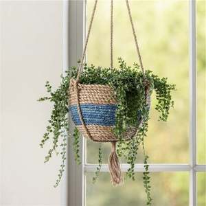<span class=keywords><strong>Tutto</strong></span> <span class=keywords><strong>per</strong></span> la vite da giardinaggio intrecciata cesto appeso a mano con pianta inclusa vaso di fiori cestini organizzatore in vimini - Product Image 3