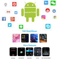 Montre intelligente pour téléphone Android 9.1, 2 + 16G, 850mAh, traceur GPS, 1.75 pouces, Android, double caméra, avec navigation