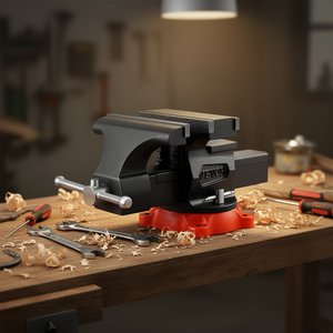 Morsa da banco industriale in ghisa sferoidale da 8 pollici con base girevole e bloccaggio, per impieghi gravosi - Product Image 2