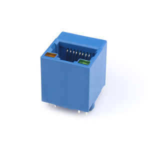 Haxn của nhà sản xuất 524L 8P8C 1x1 W/O lá chắn PBT màu xanh 2144c W/LED vòng Pin <span class=keywords><strong>RJ45</strong></span> Ethernet kết nối để bán - Product Image 2