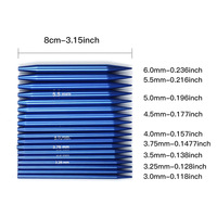 Agujas de Tejer Circulares Intercambiables de Aluminio Anodizado Azul de 8 cm, 9 Tamaños, con Estuches para Tarjetas, para Proyectos de Tejer Suéteres