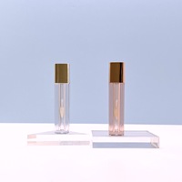 Nouveau tube transparent pour gloss à lèvres, emballage vide pour rouge à lèvres liquide, logo personnalisable, contenant cosmétique pour gloss à lèvres