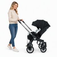 Poussette bébé 4 en 1 en alliage d'aluminium, pliable, pour voyage en extérieur, prix d'usine, marque privée