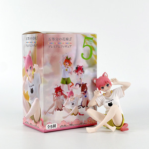 Figurines d'<span class=keywords><strong>anime</strong></span> Bestseller, fille <span class=keywords><strong>anime</strong></span> kawaii, chat fille Ichika <span class=keywords><strong>Nino</strong></span> Miku assise, décoration de bureau d'<span class=keywords><strong>anime</strong></span> fille - Product Image 4