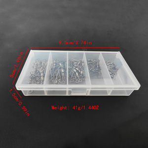 Luya 50 pièces Style américain <span class=keywords><strong>Triple</strong></span> Figure-Huit anneaux connecteurs à broches fortes accessoires de <span class=keywords><strong>pêche</strong></span> mousqueton pivotant boutons-pression émerillons - Product Image 6