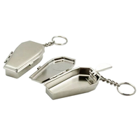 Mini Cenicero pequeño de fábrica, Cenicero pequeño de metal, llavero, suministros para coche, hebilla colgante de ataúd portátil respetuosa con el medio ambiente