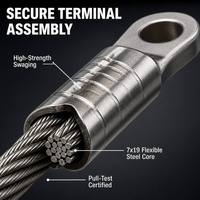 Câble de poulie SOLITE 7x19 5mm pour équipement de fitness avec embout à bille et support de borne métallique pour salle de sport tout-en-un
