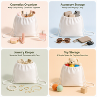 Sac à dos en toile de coton personnalisé avec cordon de serrage, organiseur de cosmétiques, rangement pour bijoux, sac à jouets, sac de voyage avec logo personnalisé