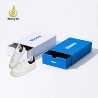 Boîtes à chaussures colorées pour enfants, style tiroir, emballage en carton ondulé imprimé sur mesure, tiroir coulissant pour baskets d'enfants