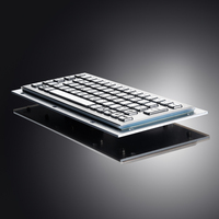 Clavier industriel robuste DAVO LIN D-8656 compact à 65 touches, étanche IP65, en acier inoxydable, interface USB, certifié CE