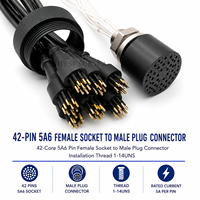 Connecteur Électrique Sous-Marin HYSF SUBSEA 6 Voies Type 42 Cœurs 5A6 Étanche en Aluminium FPC Haute Densité Multi-Canaux